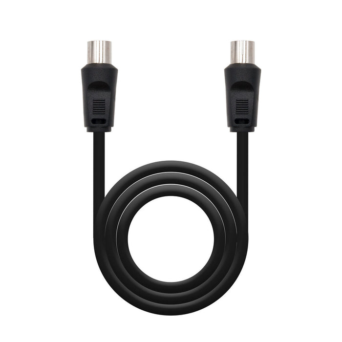 Cablu Coaxial Antenă TV NANOCABLE 10.26.0202 Negru 1,8 m