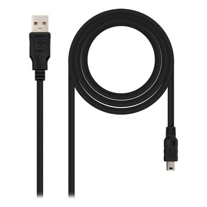 Cablu USB 2.0 A la Mini USB B NANOCABLE 10.01.0405 (4.5 m) Negru