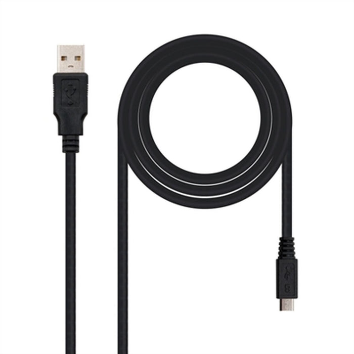 Cablu USB la micro USB NANOCABLE 10.01.0503 3 m Negru