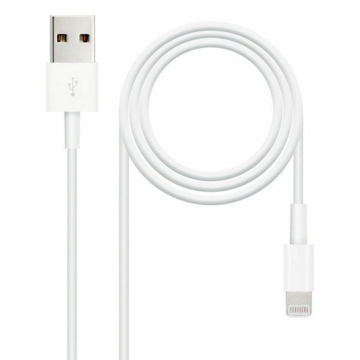 Cablu Lightning NANOCABLE 10.10.0402 (1 m) Alb 2 m (1 Unități)