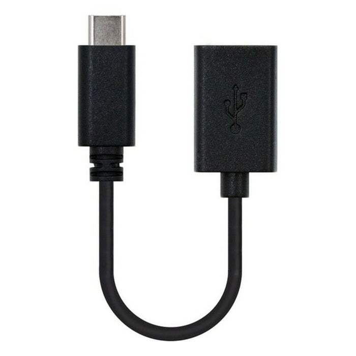 Cablu USB 2.0 NANOCABLE USB 2.0, 0.15m Negru (1 Unități)