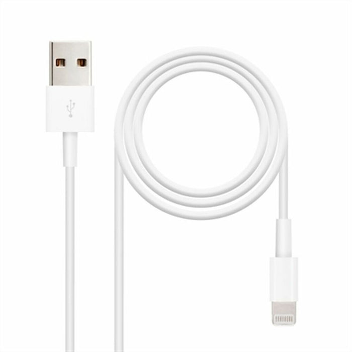 Cablu de Date/Încărcare cu USB NANOCABLE 10.10.0400 Alb 50 cm (1 Unități)