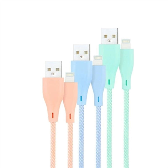 Cablu USB la Lightning NANOCABLE 10.10.0401-CO1 1 m Legging Albastru Verde Roz