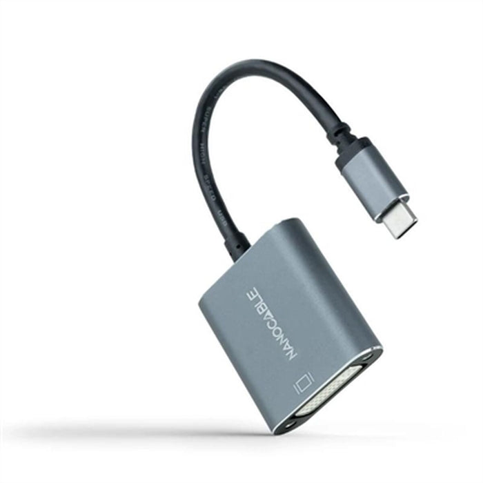 Adaptor USB C la DVI NANOCABLE 10.16.4103-G Gri 15 cm