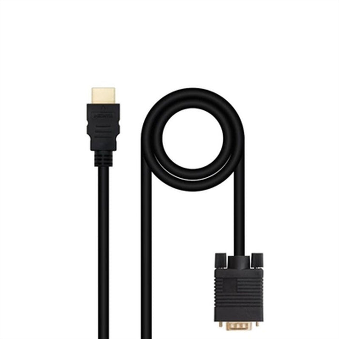 Adaptor HDMI la VGA NANOCABLE 10.15.4348 Negru 1,8 m