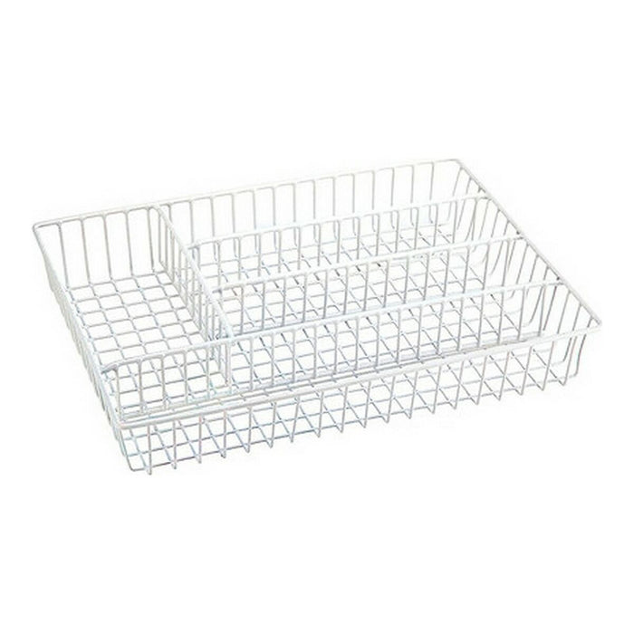 Organizator pentru tacâmuri Confortime Metal Alb 36 x 26 x 4,5 cm