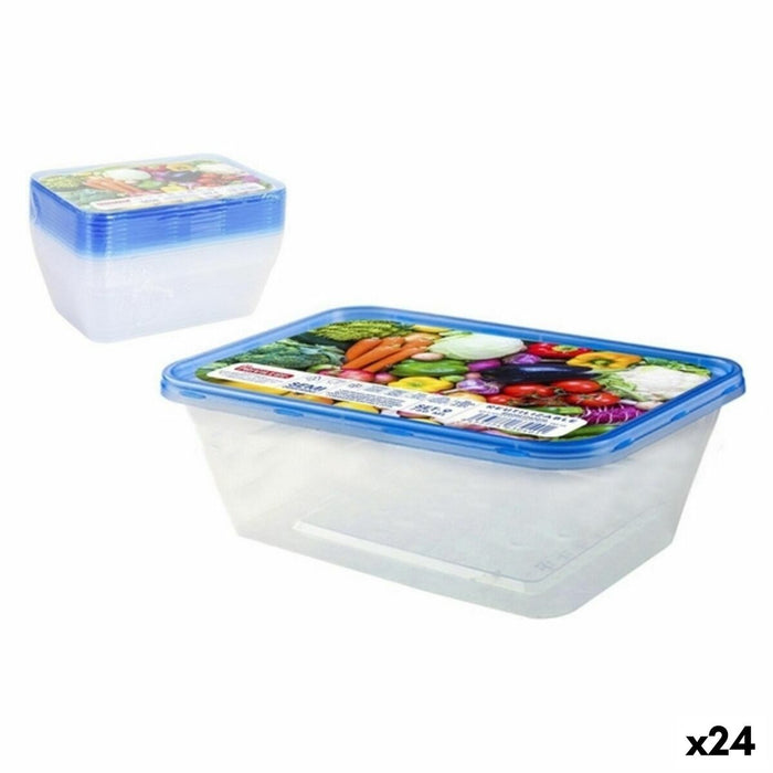 Set de Cutii pentru Prânz Privilege 49787 Dreptunghiular 750 ml 18 x 12 x 6 cm (24 Unități) (9 pcs)