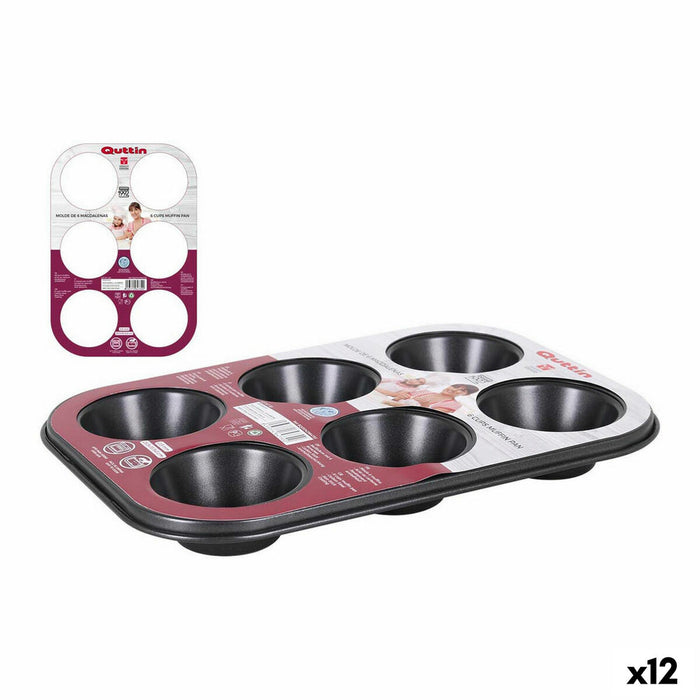 Formă pentru cremă de zahăr ars Quttin 52299 26,5 x 18,5 x 3 cm (12 Unități) (6 uds)