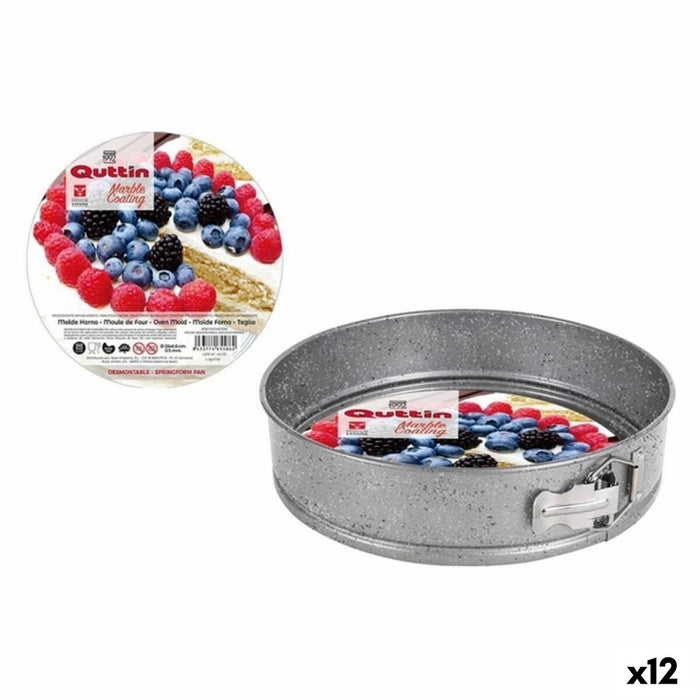 Formă de tort detașabilă Quttin 49467 28 x 6,8 cm (12 Unități) (ø 28 x 6,8 cm)