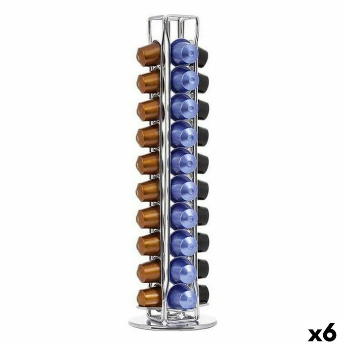 Suport pentru 40 capsule de cafea Quttin 107235 Rotativ 11,5 x 37 cm (6 Unități)
