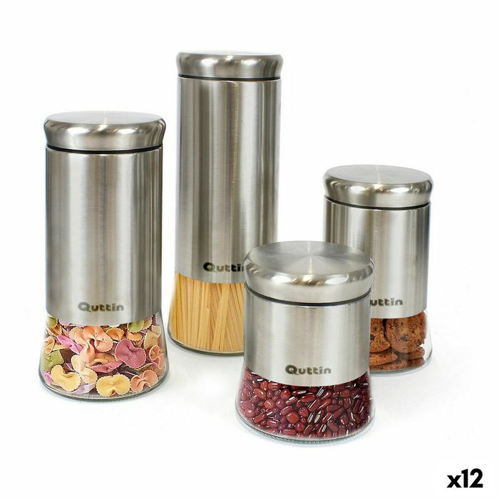Staniu Quttin Oțel Sticlă 11,5 x 11,5 x 29 cm (12 Unități) (2200 ml)