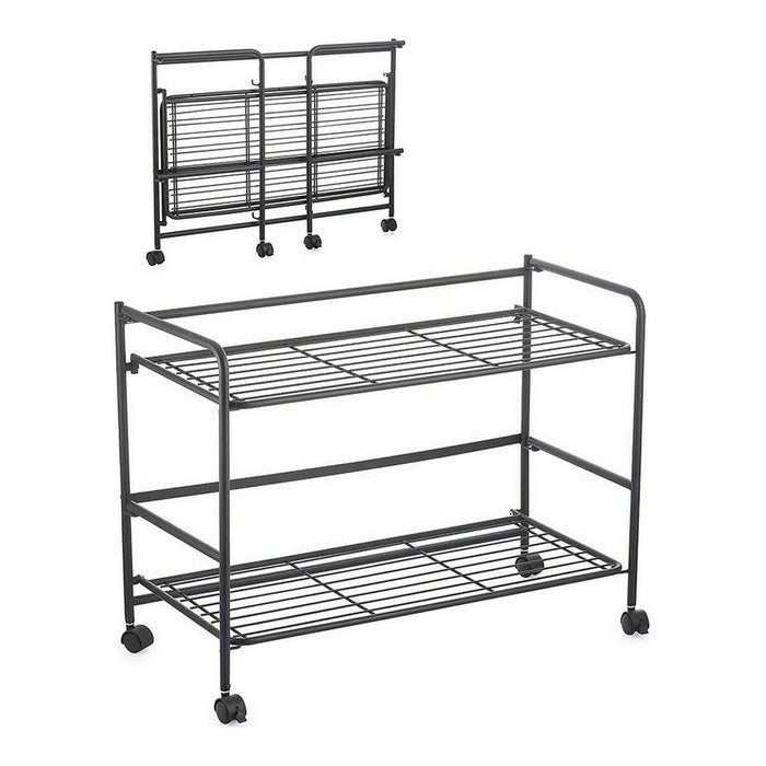 Raft Confortime Negru Fier Pliabil Cu roți (67 x 30 x 44,8 cm)