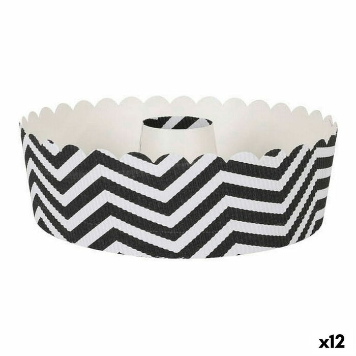 Formă pentru cuptor Quttin Negru 4 Piese 18 x 6 cm (12 Unități)