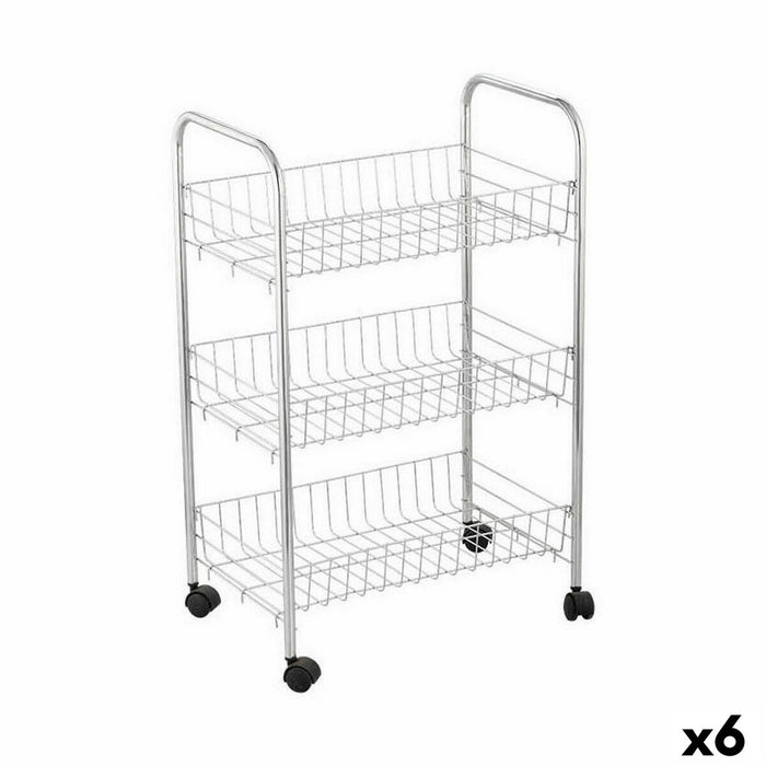 Organizator Confortime Metal Argintiu 40 x 26 x 62 cm (6 Unități)
