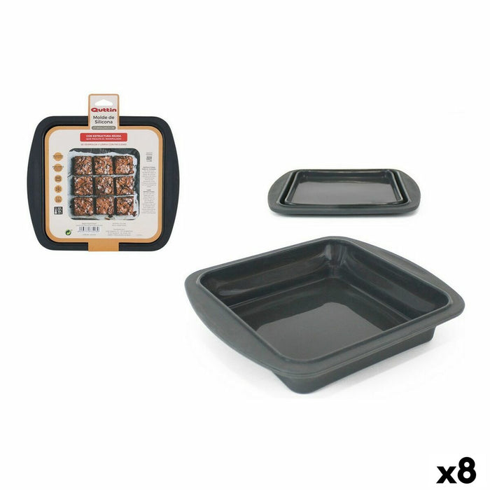 Formă pentru cuptor Quttin Silicon Rigid 27,6 x 24,2 x 5,3 cm (8 Unități)