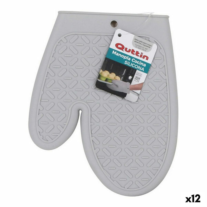Mănușă cu un Deget pentru Cuptor Quttin Silicon 20,7 x 17 x 1 cm (12 Unități)