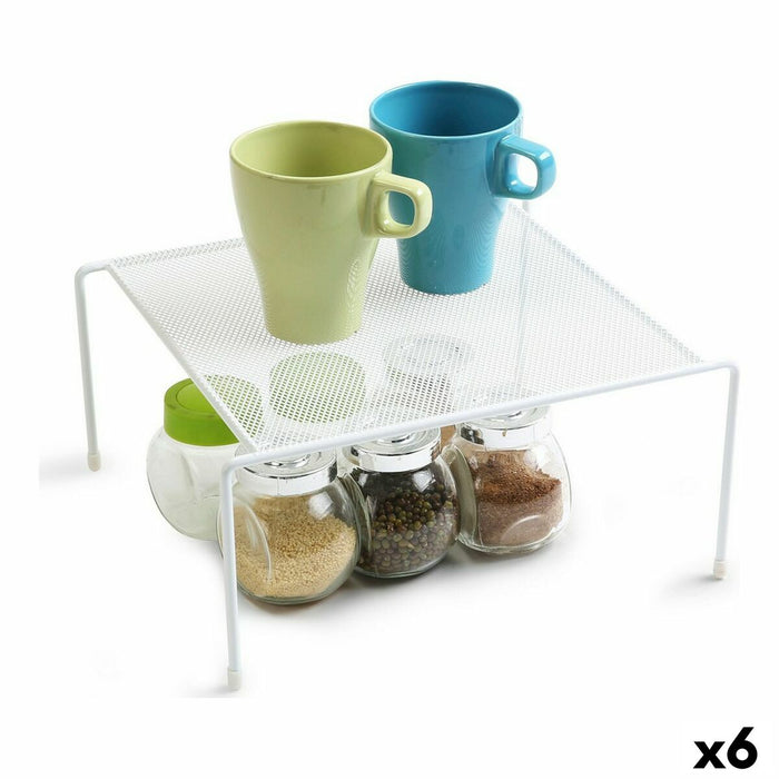 Rafturi Confortime Organizator Metal Alb 30 x 26 x 13,5 cm (6 Unități)