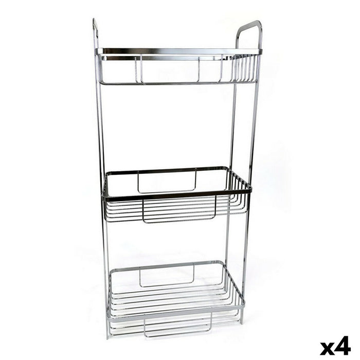 Raft de Baie Confortime Chromed Argintiu 29 x 18 x 65,5 cm (4 Unități)