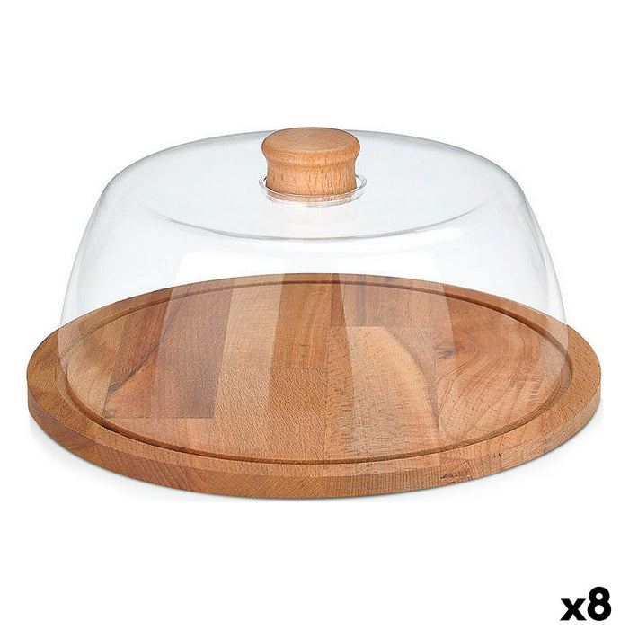 Planșetă pentru Brânzeturi Quttin Cu Capac Lemn 29 x 29 x 12 cm (8 Unități)