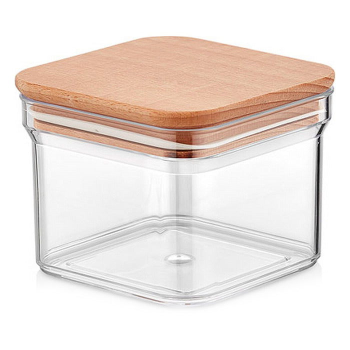 Borcan Quttin Plastic 500 ml Cu Capac 10,5 x 10,5 x 8 cm Pătrat