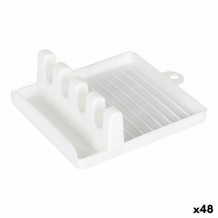 Suport pentru ustensile de bucătărie Quttin Alb 14 x 12,5 cm (48 Unități)