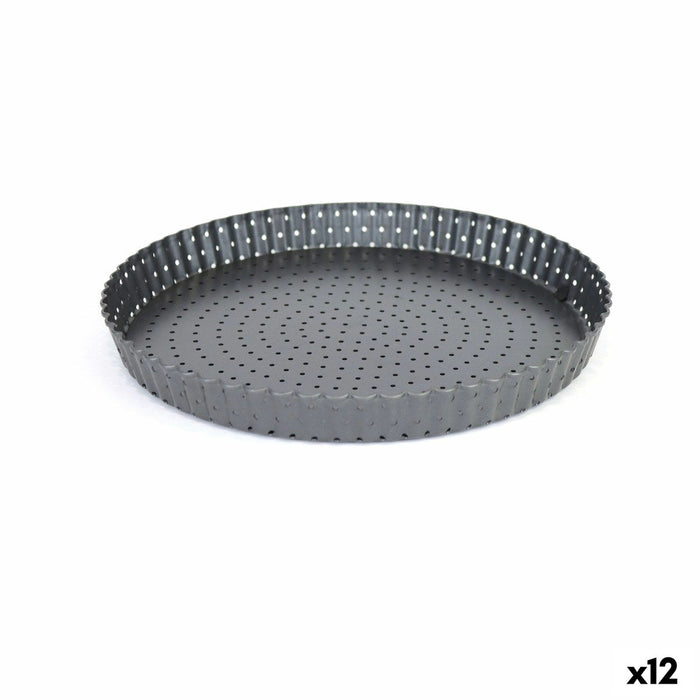 Formă de tort Quttin Găurit Demontabil 24 x 3 cm (12 Unități)