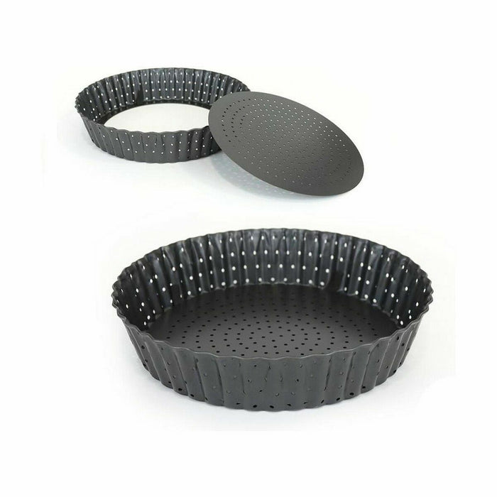 Formă de tort Quttin Găurit Demontabil 20 x 5 cm (12 Unități)