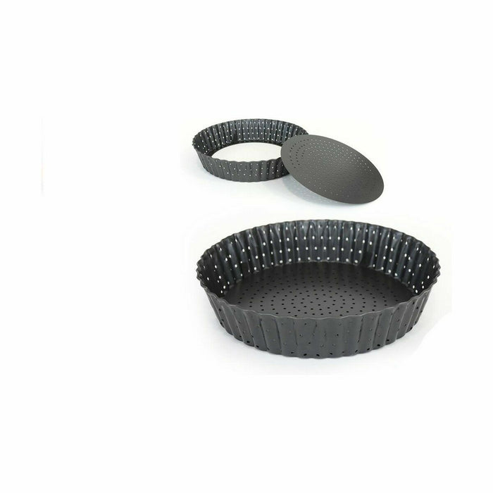 Formă de tort Quttin Găurit Demontabil 28 x 5 cm (12 Unități)