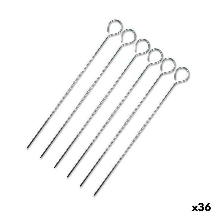 Set de frigărui pentru grătar Wooow Metal 6 Piese 20 cm (36 Unități)