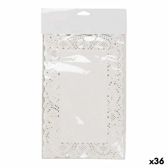Față de masă Wooow Alb Hârtie 24 Piese 19 x 30 cm (36 Unități)
