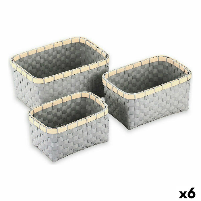 Set de Coșuri Confortime 3 Piese Dreptunghiular (3 Piese) (6 Unități)