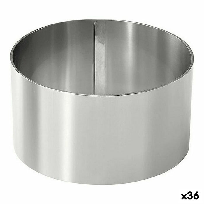 Matriță de placare Oțel inoxidabil Argintiu 8 cm 0,8 mm (36 Unități) (8 x 4,5 cm)