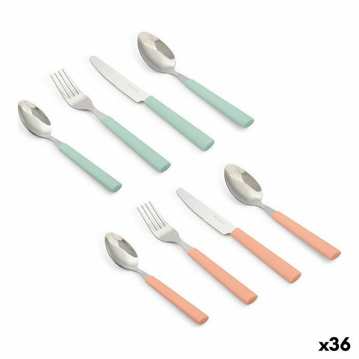 Set de Tacâmuri Plastic Oțel inoxidabil 4 Piese (36 Unități) (4 pcs)