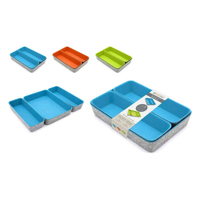 Set de Coșuri Confortime Pâslă 3 Piese 28 x 20,5 x 5,3 cm