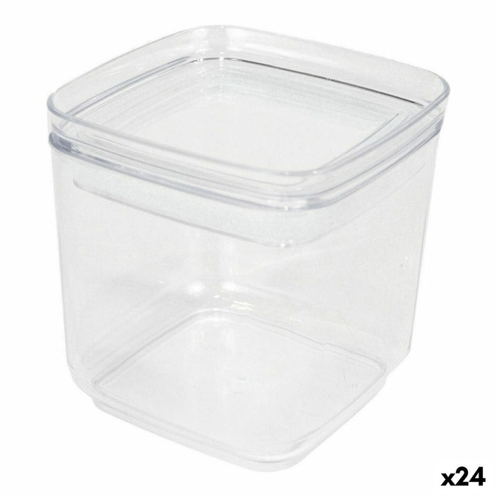 Borcan Quttin Ermetic Transparent Plastic 750 ml (24 Unități)