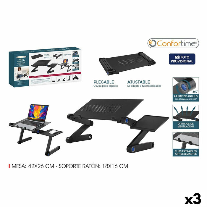 Masă reglabilă cu mai multe poziții pentru laptop Confortime 18 x 16 cm 42 x 26 cm
