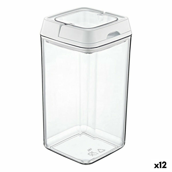 Borcan Quttin Închidere ermetică 1,5 L 11 x 11 x 20 cm (12 Unități)