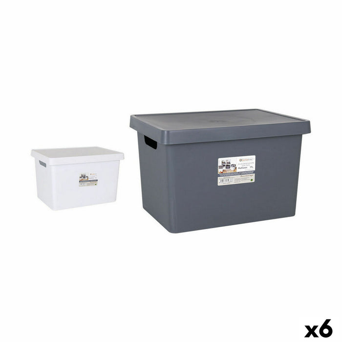 Cutie de depozitare cu capac Confortime 17 L Cu Capac Dreptunghiular (6 Unități)