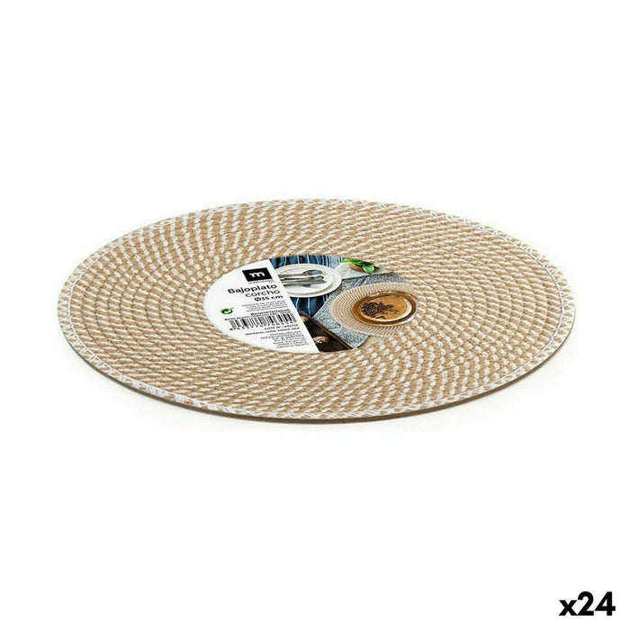 Farfurie Suport La Mediterránea Plută 35 x 35 x 0,5 cm (24 Unități)