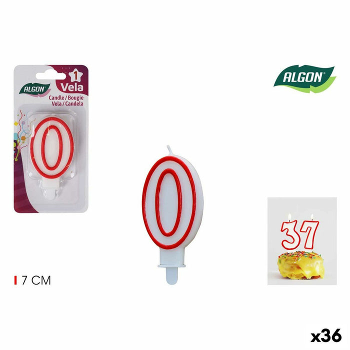 Set de Lumânări Algon Roșu (36 Unități)