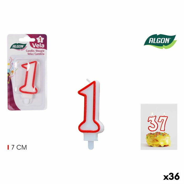 Set de Lumânări Algon Roșu (36 Unități)