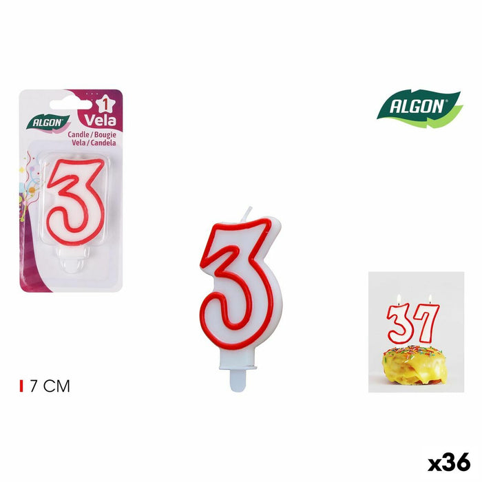 Set de Lumânări Algon Roșu (36 Unități)