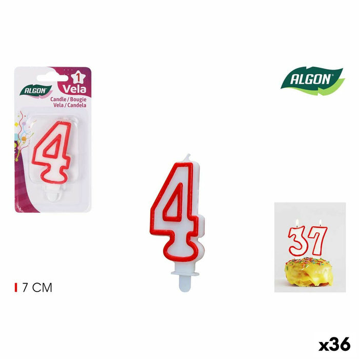 Set de Lumânări Algon Roșu (36 Unități)