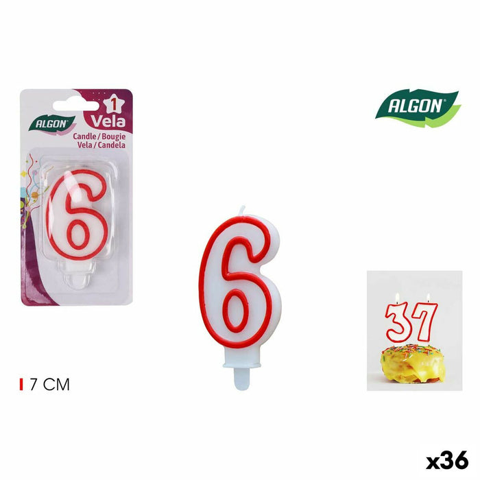 Set de Lumânări Algon Roșu (36 Unități)