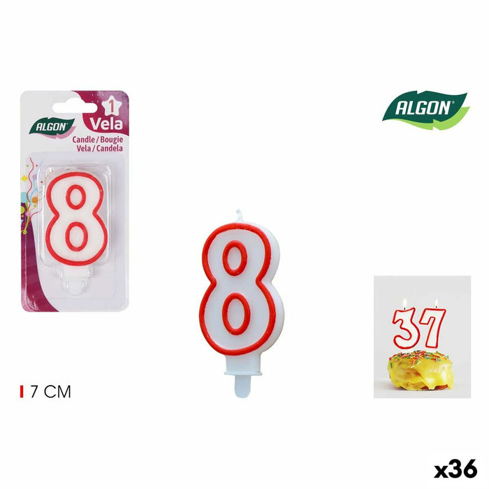 Set de Lumânări Algon Roșu (36 Unități)
