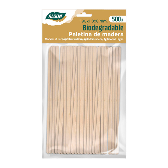 Set pentru îndepărtarea cafelei Algon Lemn 190 x 1,3 x 6 mm 500 Unități