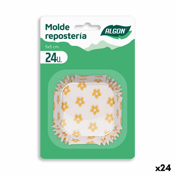 Modele pentru Brioșe Algon Floare Galbenă De unică folosință (24 Unități)