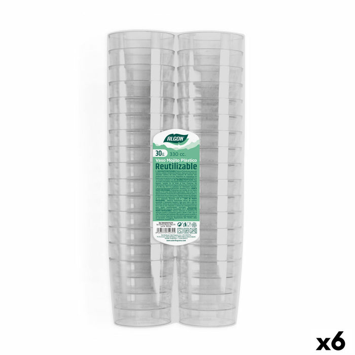 Set de pahare refolosibile Algon 3,3 L Transparent Mojito 6 Unități (30 Piese)
