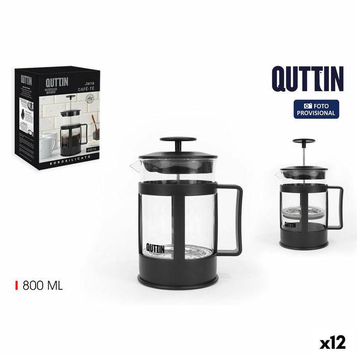 Cafetieră cu Piston Quttin 800 ml 13 x 10 x 18 cm