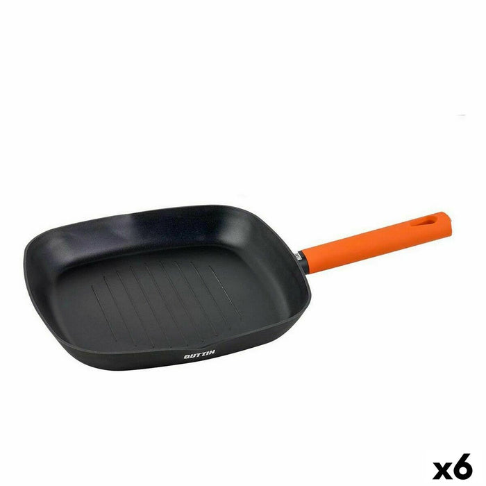Tigaie Grill Quttin Gastro Negru Portocaliu 47 x 29,7 x 4 cm (6 Unități)